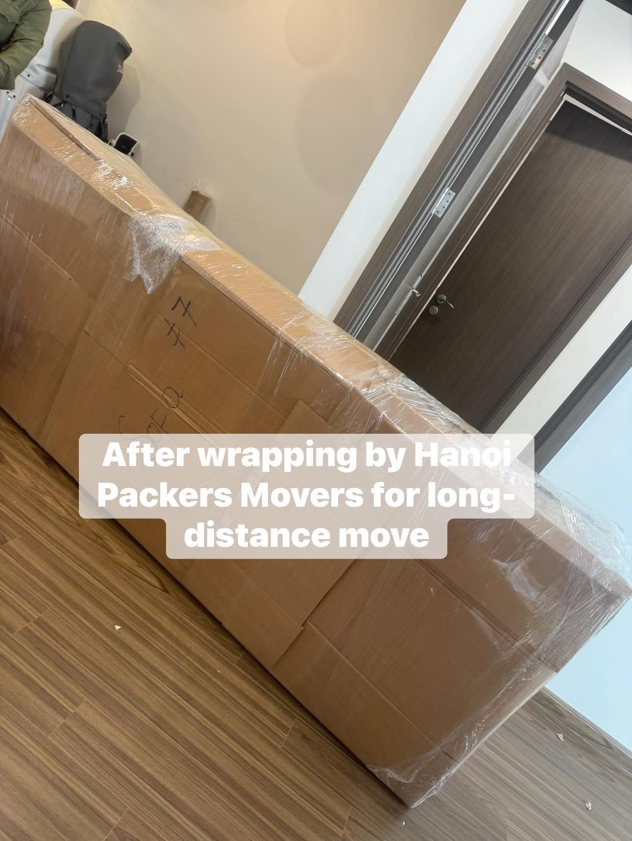 Packing and wrapping furniture and sofa for moving to Nha Trang